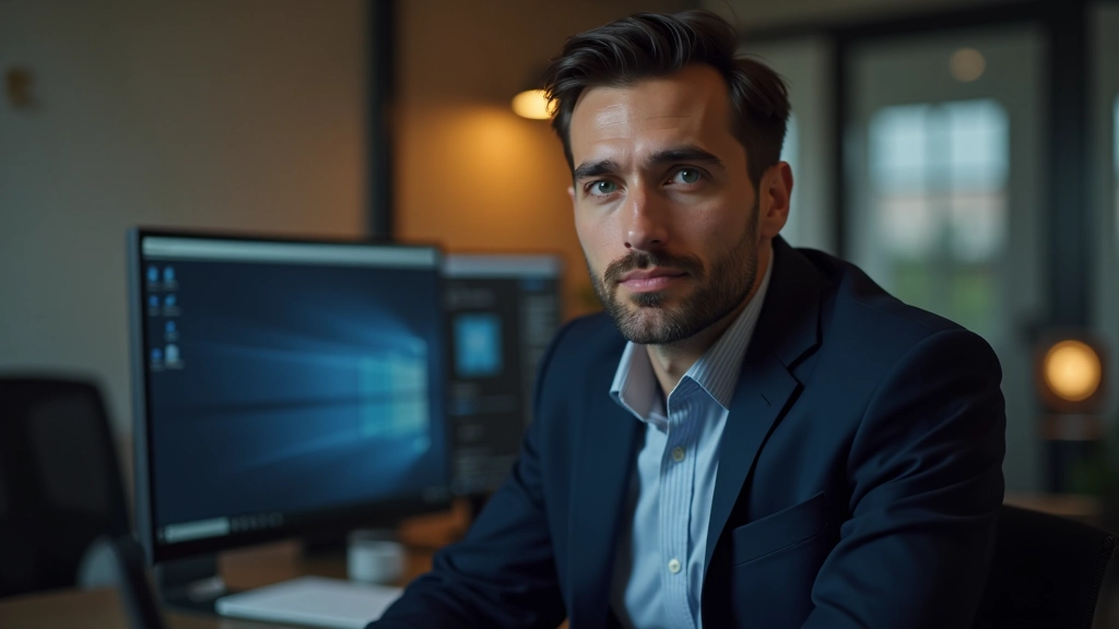 Analista di dati studia metriche di progetto video su schermo, grafico con numeri e linee di crescita, ufficio moderno