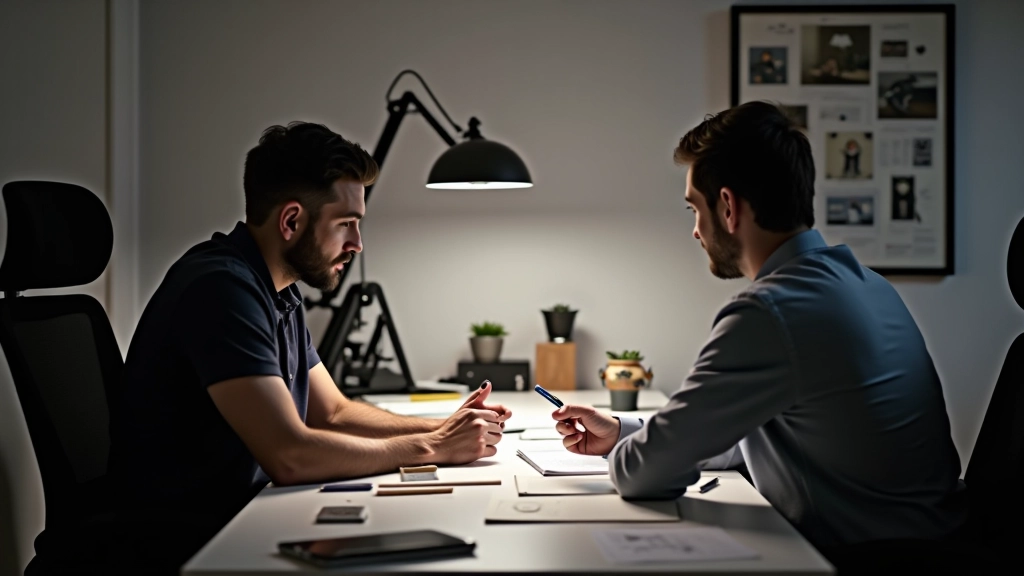 Team di designer che collabora attorno a tavolo con storyboard e reference visivi
